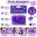 Lavendel pynte diamanter 6 mm, 28 g til bordpynt, vaser og festdekoration