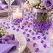 Lavendel pynte diamanter 6 mm brugt som bordpynt omkring lys, blomster og vase