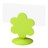 Bordkortholder Blomst med magnet limegrøn, 12 stk. borddækning