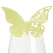 Bordkort Sommerfugl limegrøn perlemor, 10 stk. borddækning