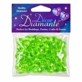 Limegrønne pynte diamanter 6 mm, 28 g til bordpynt og festdekoration