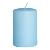 Bloklys lyseblå 4cm x 6cm, 6 stk. stearinlys