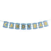 Guirlande Candy Bar lyseblå 15cm x 1,3m festartikler
