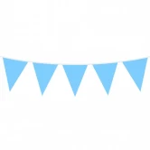 Vimpel lyseblå 29cm x 10m festartikler