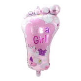 Folieballon babyfod It's A Girl 70cm x 50cm festpynt
