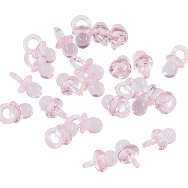 Sutter baby dekoration lyserød 2cm, 24 stk. barnedåbspynt