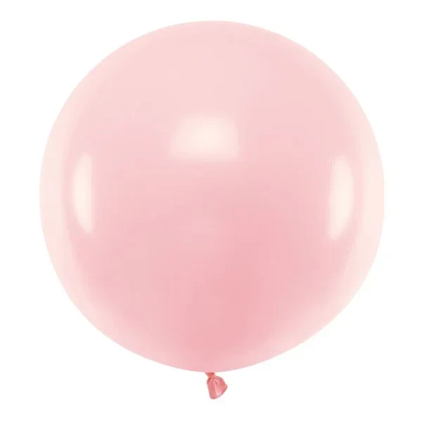 Ballon Rund lyserød pastel 60cm festpynt