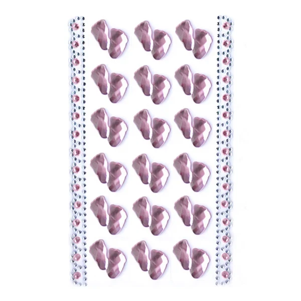 Stickers Babyfødder lyserød 2,2cm, 18 stk. barnedåbspynt
