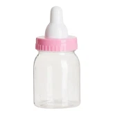 Sutteflaske lyserød 8,5cm, 6 stk. barnedåb