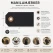 Manilamærker sorte 4x8 cm 10 stk infografik med mål, produktfordele og anvendelse til gaver, bordkort og kreative projekter.