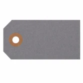 Gråt manillamærke 4x8 cm i kraftig karton med forstærket hul, 10 stk.