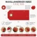 Infografik med røde manillamærker 4x8 cm pakke med 10 stk i kraftigt karton med forstærket hul til gavemærker, bordkort og kreative projekter.