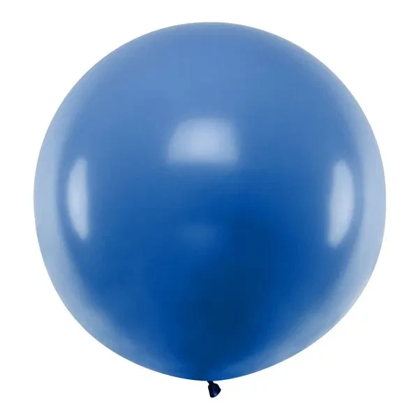 Kæmpe ballon rund mørk blå pastel 1m festpynt