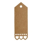 Manilamærker Hjertekant natur 2,5cm x 7cm, 10 stk. bordkort