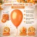 Infografik med orange balloner 30 cm – fest dekoration, ballonbue, ballonbuketter og fotobaggrund