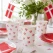 Papkrus med Dannebrog flag på dansk festbord til fødselsdag