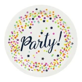 Paptallerkner Party 23cm, 8 stk. engangsservice