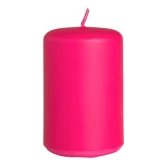 Bloklys pink 4cm x 6cm, 6 stk. stearinlys