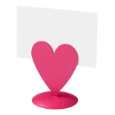 Bordkortholder Hjerte med magnet pink, 12 stk. borddækning