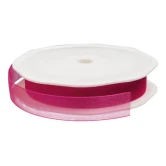 Organzabånd pink 1,5cm x 10m bånd og sløjfer