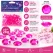 Pink pynte diamanter 12 mm – 28 g med flade sider og facetslebne kanter