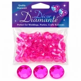 Pink pynte diamanter 12 mm i 28 g pose fra Oaktree