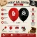 Infografik med pirat balloner 8 stk i rød og sort latex til pirat fødselsdag og børnefest