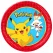 Pokémon paptallerkner 23 cm 8 stk. med Pikachu og Scorbunny