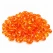Raindrops Orange RAD1070 – transparente orange dekorationsdråber med blank overflade og afrundede former på hvid baggrund.