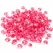Løse Raindrops Rosa dekorationsdråber med transparent rosa farve og blank overflade på hvid baggrund.
