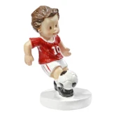 Figur Fodboldspiller rød 5cm konfirmationspynt