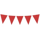 Vimpel rød glimmer 6m festartikler