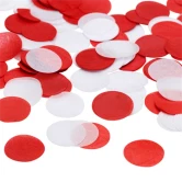 Konfetti hvid/rød silkepapir 15g festartikler