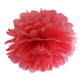 Pompon papirdekoration rød 25cm festartikler