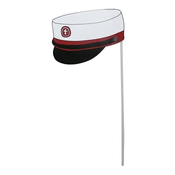 Studenterhue Rød flag 50cm, 10 stk. pynt til studenterfest og studenterkørsel