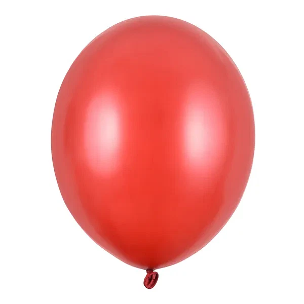 Balloner rød metallic 30cm, 50 stk. festpynt