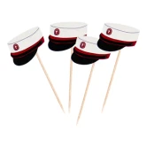 Kagetoppe Studenterhue mørk rød 7cm, 30 stk. studenterpynt