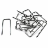 Romernåle 10 x 35 mm i sølvfarvet metal til fastgørelse af mos, kranse og blomsterdekorationer.Romernåle 10 x 35 mm i sølvfarvet