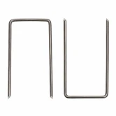 Romernåle 17 x 35 mm i gråt metal – U-formede nåle til kranse og blomsterbinding, 50 stk.