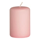 Bloklys rosa 4cm x 6cm, 6 stk. stearinlys