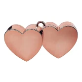 Ballonvægt Hjerter rosegold 140g festpynt