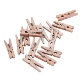 Mini klemmer træ rosegold 2,5cm, 24 stk. festartikler