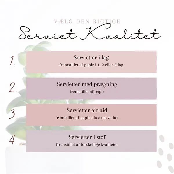 Hvilken servietkvalitet skal jeg vælge