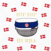 Servietter blå student Hip Hip Hurra 33cm x 33cm, 20 stk. borddækning