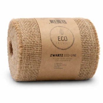 Sizo jute bånd bordløber i natur 15 cm x 10 m – naturlig og rustik borddekoration i jute