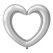 Folieballon Hjerte selfie-ramme sølv 70cm x 80cm festpynt