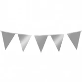 Vimpel sølv mat metallic 6m festartikler