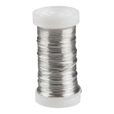 Myrtetråd / Metaltråd sølv 0,5mm x 50m, 100g binderiartikler