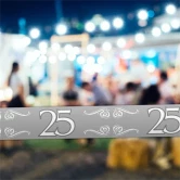 Markeringsbånd 25 sølv 7,5cm x 15m festartikler