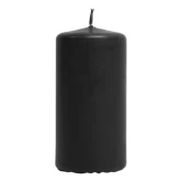 Bloklys sort 5cm x 10cm, 6 stk. stearinlys